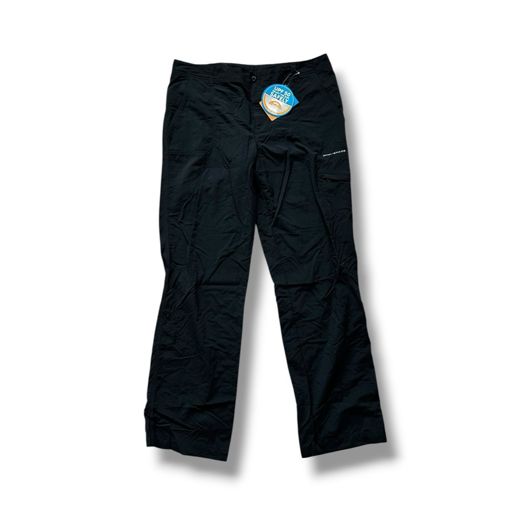 New Columbia PFG Omni Shade UPF50 Women's Aruba Roll Up Snap Pants Black 12